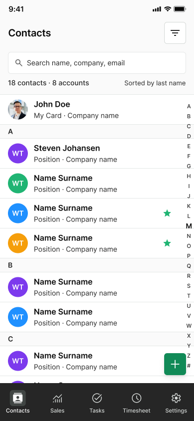 Contacts (mobile)